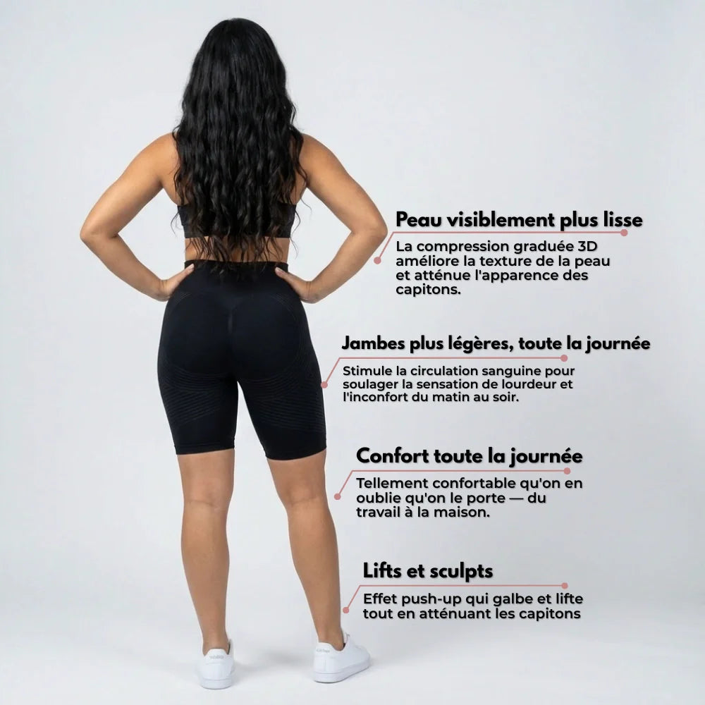 Leggings short 3D Ceralia® — Lisse et Sculpte