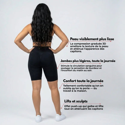Leggings short 3D Ceralia® — Lisse et Sculpte